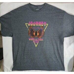 Brisco Journey Band Tshirt Classic Rock Tour Unisex 2X Grey Reprint
